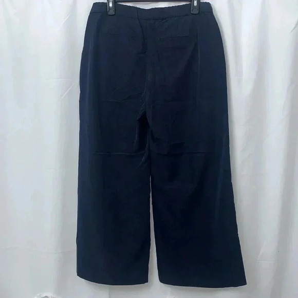 Women’s J.Jill Wide leg Cropped Blue Pants Size Small EUC - Picture 3 of 7